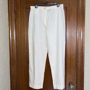 Finity Studio White Linen Blend Pants 14